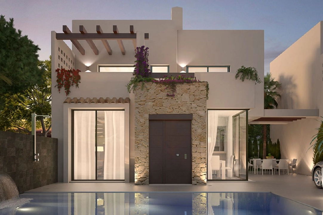 villa en Los Belones(Murcia) en vente, construit 146 m², estado nuevo, aire acondicionado, terrain 430 m², 3 chambre, 3 salle de bains, piscina, ref.: HA-LBN-110-E02-5