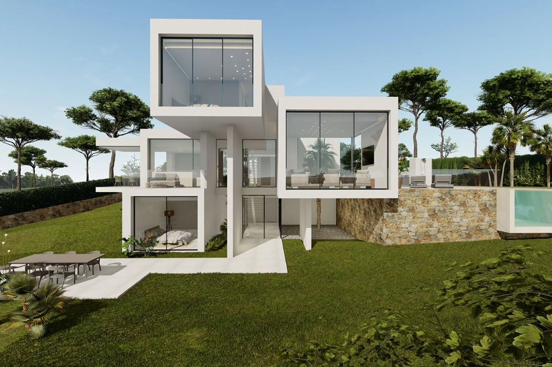 villa en Orihuela Costa en vente, construit 349 m², estado nuevo, aire acondicionado, terrain 1075 m², 3 chambre, 3 salle de bains, piscina, ref.: HA-OCN-145-E01-1