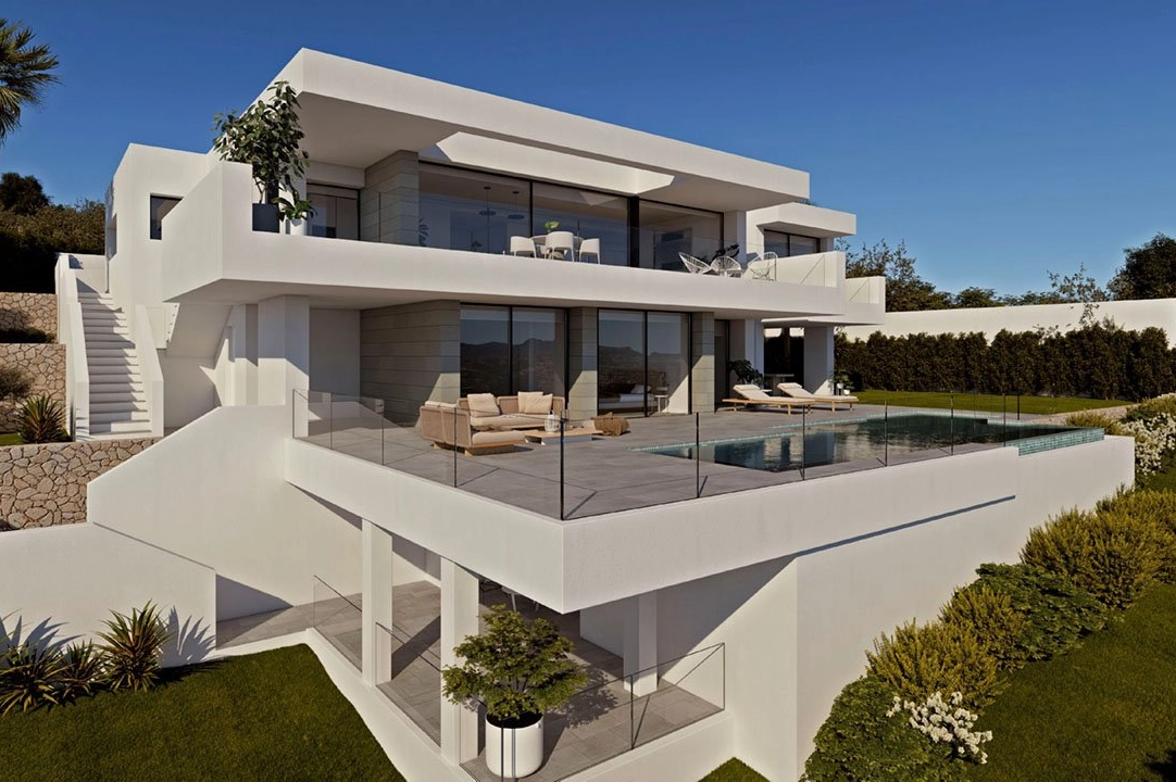 villa en Cumbre del Sol en vente, construit 693 m², estado nuevo, aire acondicionado, terrain 1158 m², 3 chambre, 3 salle de bains, piscina, ref.: HA-CDN-200-E13-1