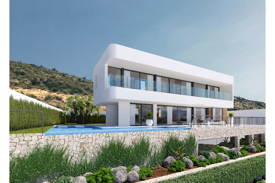 villa en Finestrat en vente, construit 346 m², ano de construccion 2019, + calefaccion suelo, aire acondicionado, terrain 743 m², 5 chambre, 6 salle de bains, piscina, ref.: NL-NLD1113-1