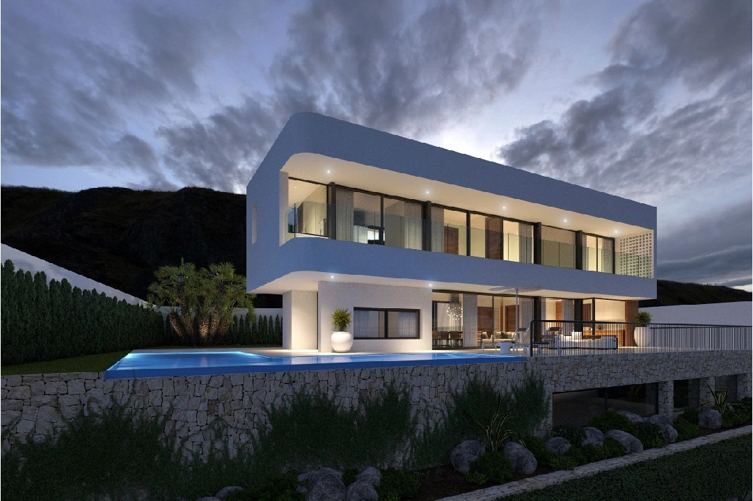 villa en Finestrat en vente, construit 346 m², ano de construccion 2019, + calefaccion suelo, aire acondicionado, terrain 743 m², 5 chambre, 6 salle de bains, piscina, ref.: NL-NLD1113-3