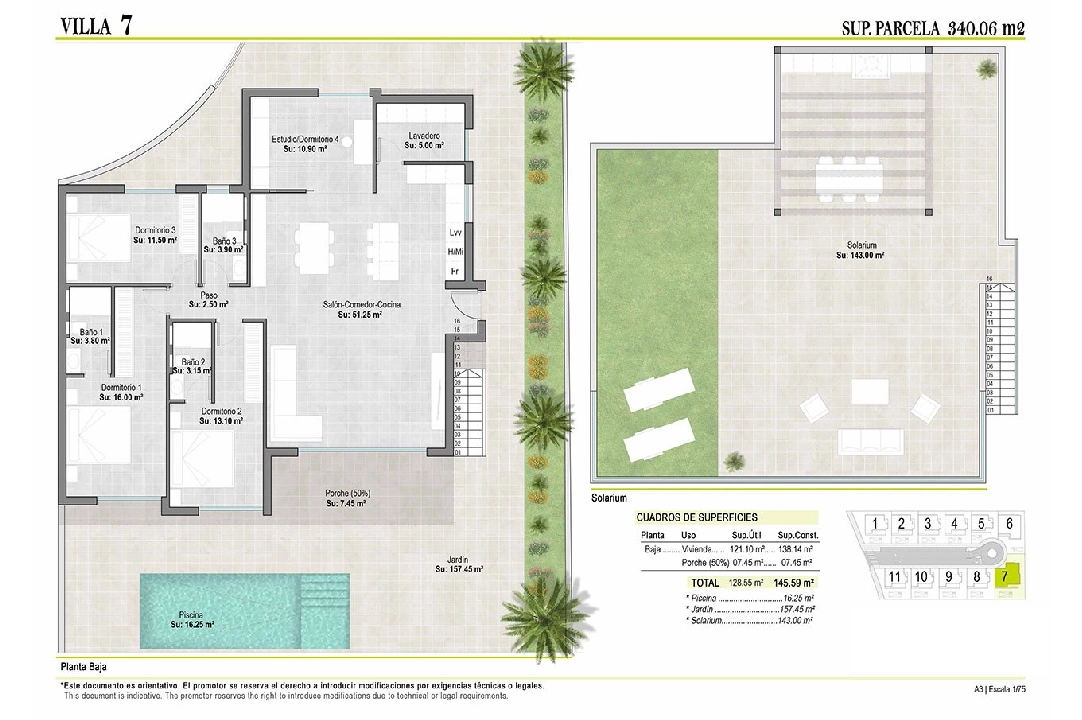 villa en Alhama de Murcia en vente, construit 260 m², estado nuevo, terrain 284 m², 4 chambre, 3 salle de bains, piscina, ref.: HA-AHN-111-E03-8