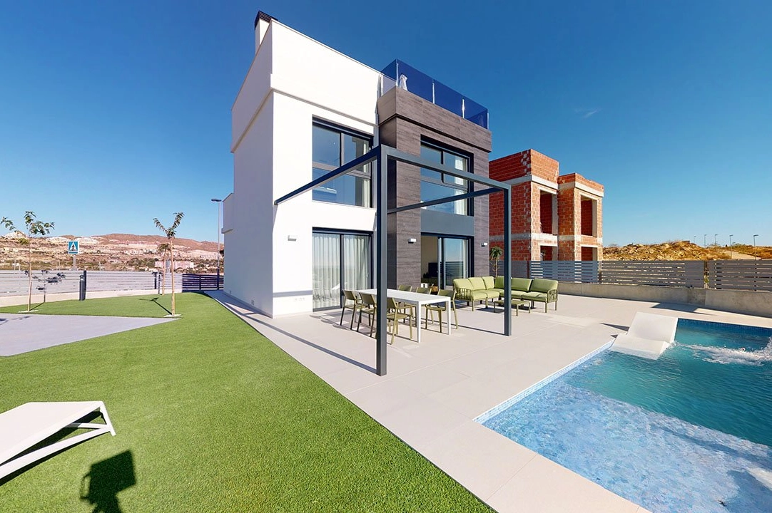 villa en Muchamiel en vente, construit 169 m², estado nuevo, terrain 388 m², 3 chambre, 3 salle de bains, piscina, ref.: HA-MMN-100-E01-1