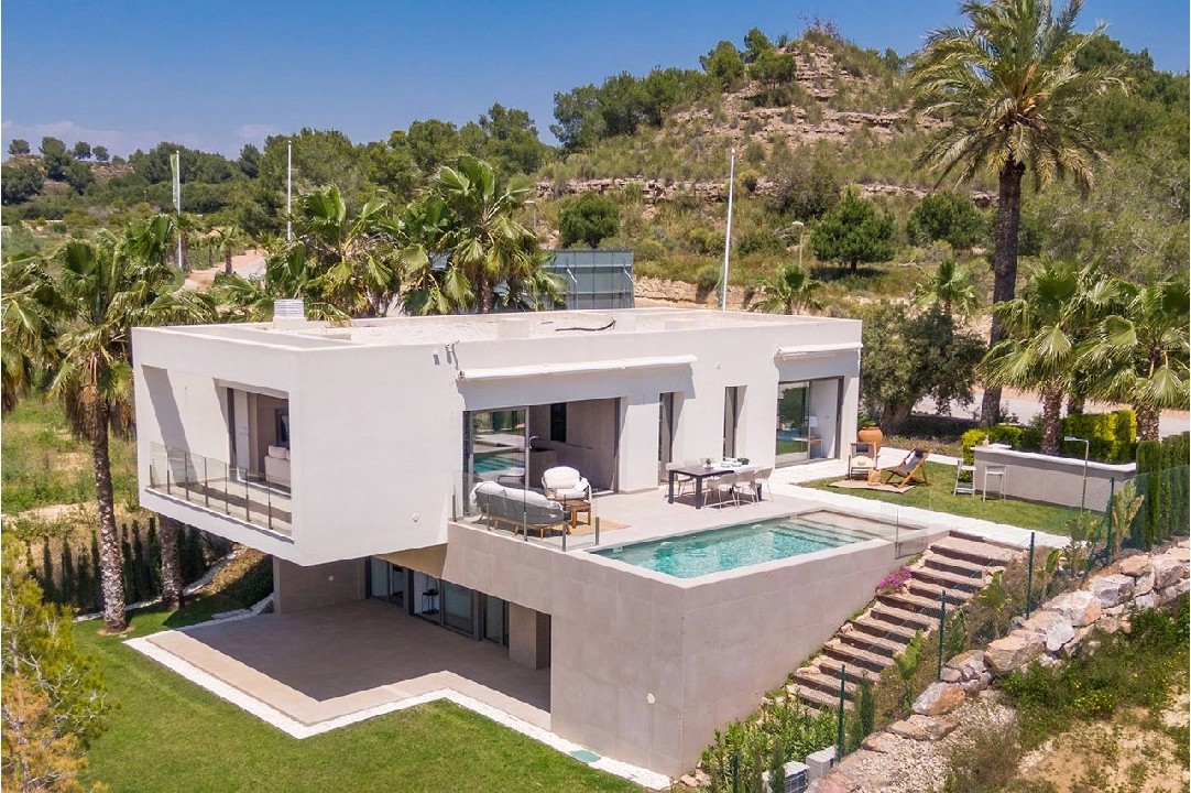 villa en Orihuela Costa en vente, construit 264 m², estado nuevo, aire acondicionado, terrain 518 m², 3 chambre, 3 salle de bains, piscina, ref.: HA-OCN-146-E02-1