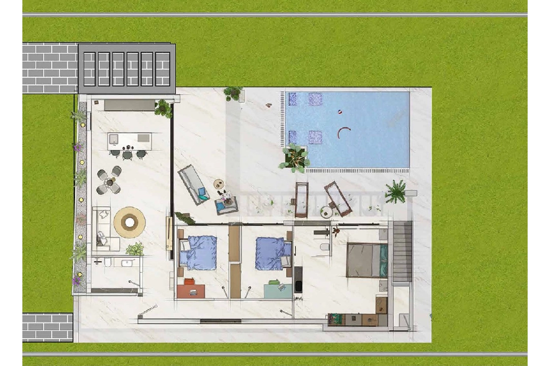 villa en Algorfa en vente, construit 295 m², estado nuevo, terrain 472 m², 3 chambre, 2 salle de bains, piscina, ref.: HA-ARN-140-E01-17