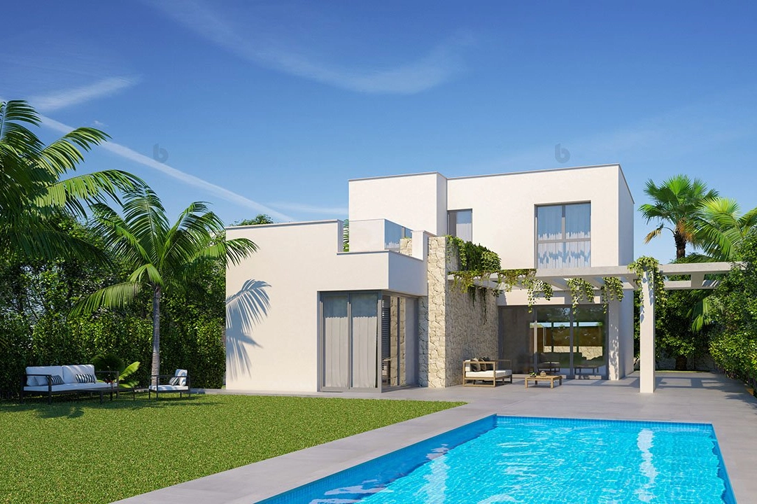 villa en Pilar de la Horadada en vente, construit 203 m², estado nuevo, terrain 453 m², 3 chambre, 3 salle de bains, piscina, ref.: HA-PIN-103-E01-1