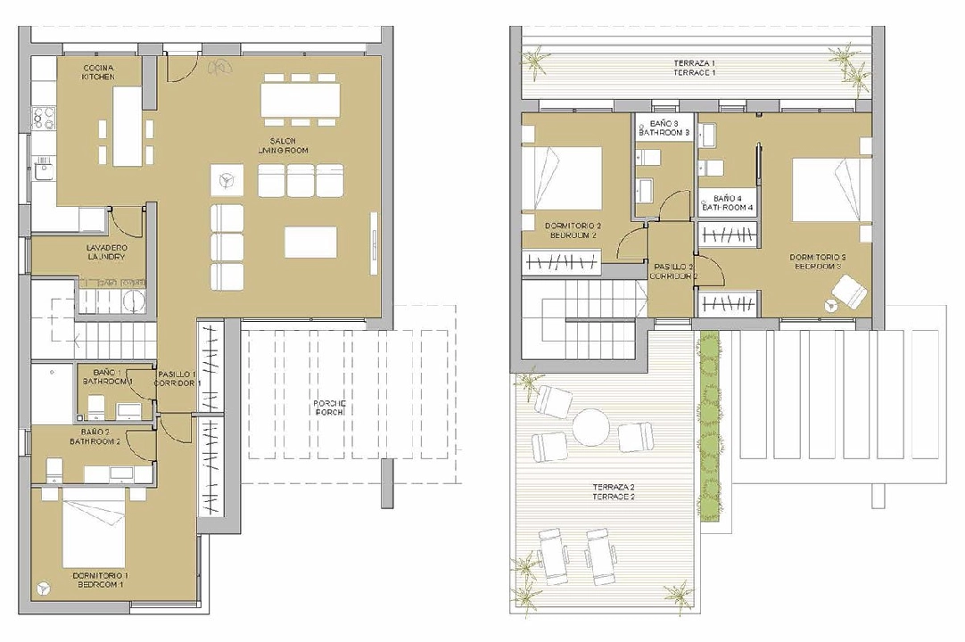 villa en Pilar de la Horadada en vente, construit 203 m², estado nuevo, terrain 453 m², 3 chambre, 3 salle de bains, piscina, ref.: HA-PIN-103-E01-7