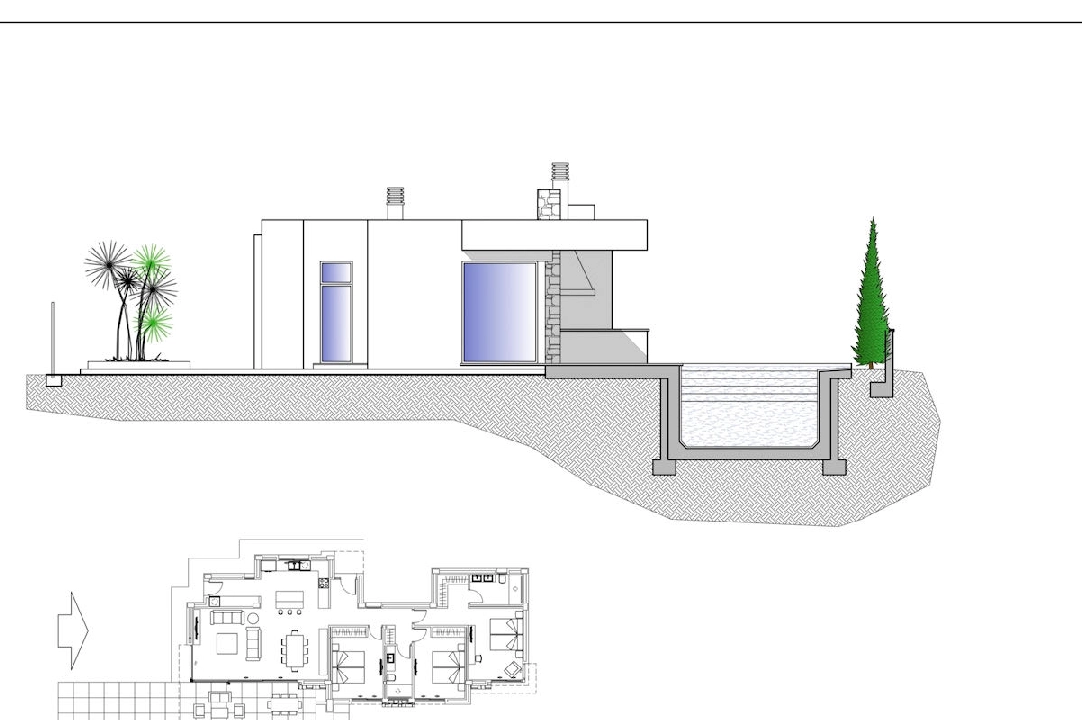 villa en Calpe en vente, construit 166 m², aire acondicionado, terrain 800 m², 3 chambre, 2 salle de bains, piscina, ref.: CA-H-1594-AMB-6