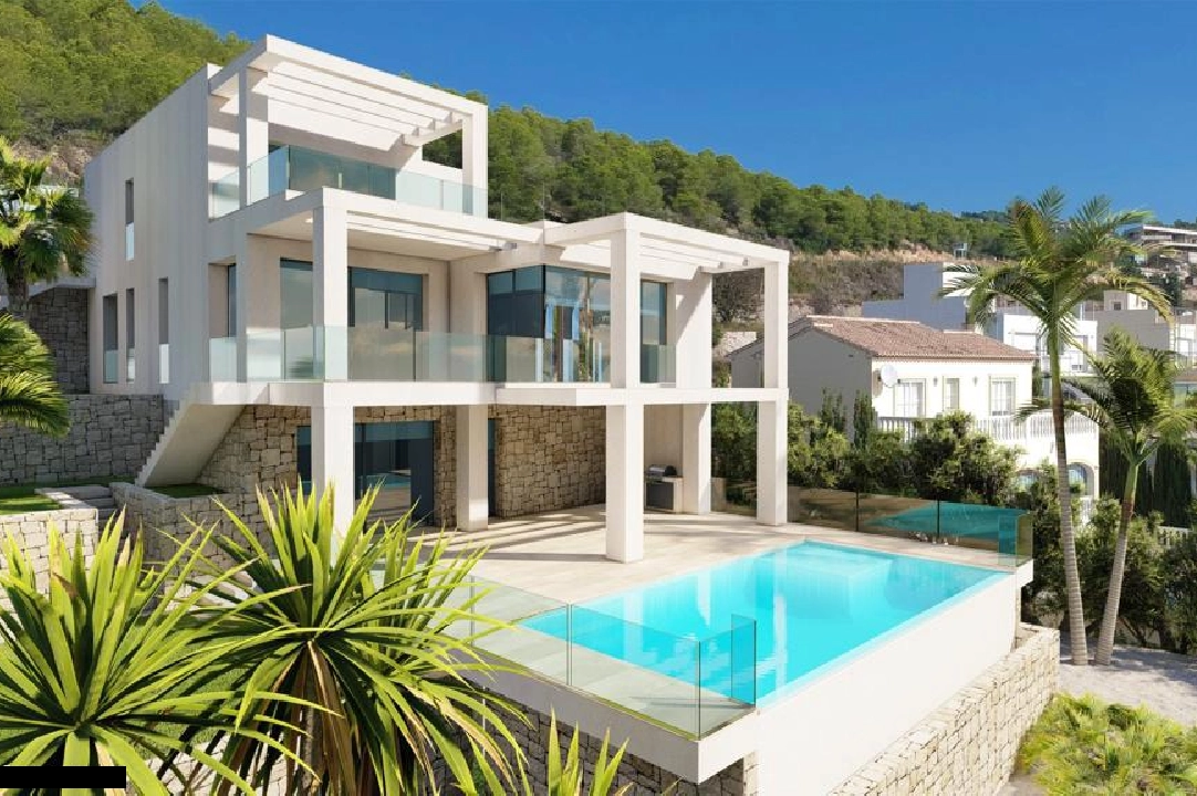 villa en Calpe en vente, construit 292 m², aire acondicionado, terrain 823 m², 4 chambre, 4 salle de bains, piscina, ref.: CA-H-1644-AMB-1