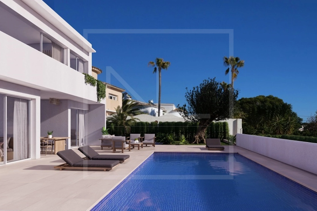 villa en Benissa costa(Baladrar) en vente, construit 142 m², ano de construccion 2023, + calefaccion suelo, aire acondicionado, terrain 729 m², 4 chambre, 3 salle de bains, piscina, ref.: NL-NLD1445-2