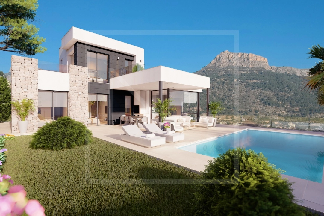 villa en Calpe en vente, construit 321 m², + calefaccion suelo, aire acondicionado, terrain 885 m², 4 chambre, 4 salle de bains, piscina, ref.: NL-NLD1451-1