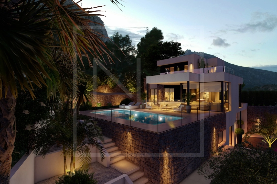 villa en Calpe en vente, construit 321 m², + calefaccion suelo, aire acondicionado, terrain 885 m², 4 chambre, 4 salle de bains, piscina, ref.: NL-NLD1451-6