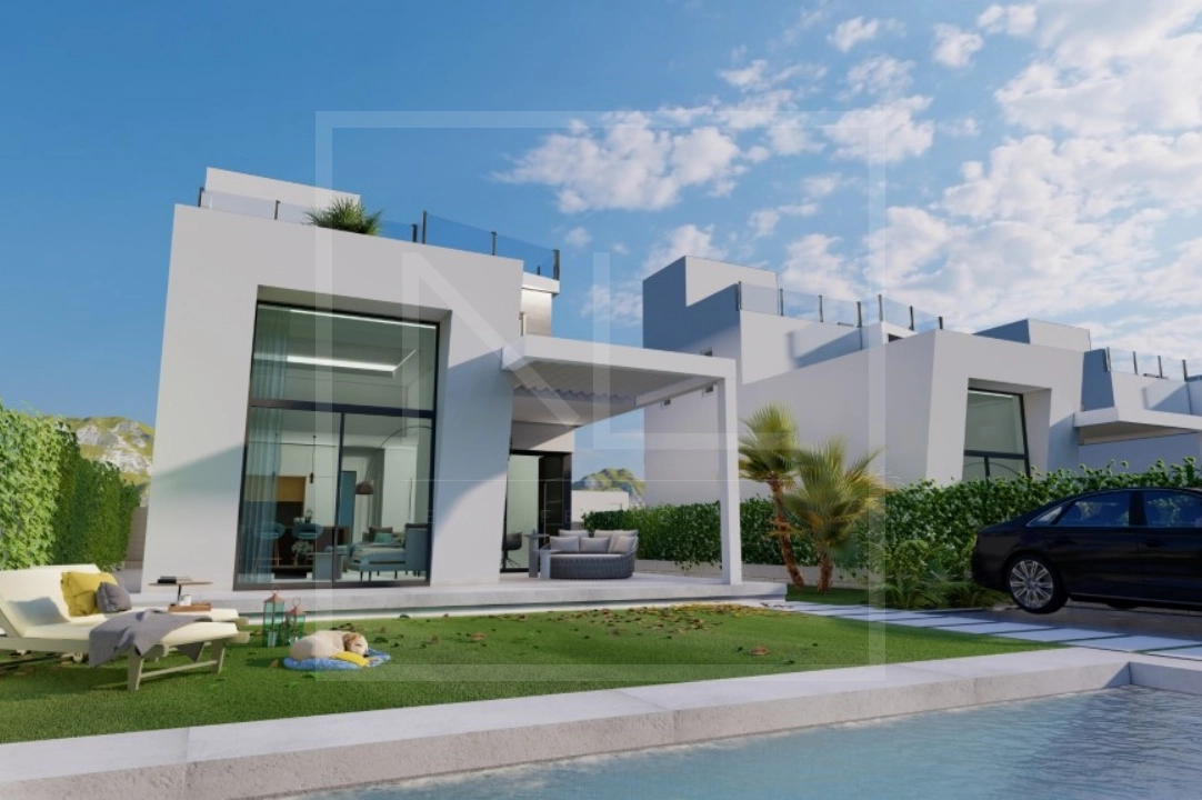 villa en Finestrat en vente, construit 163 m², ano de construccion 2024, + calefaccion central, aire acondicionado, terrain 393 m², 3 chambre, 3 salle de bains, piscina, ref.: NL-NLD1470-12