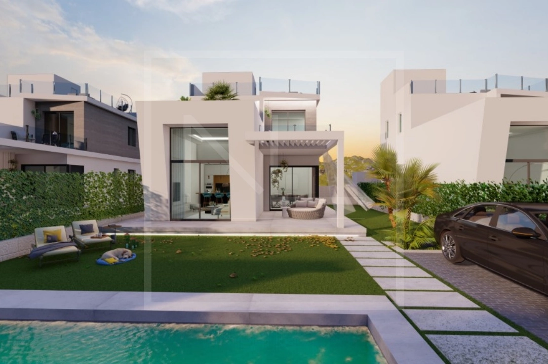 villa en Finestrat en vente, construit 163 m², ano de construccion 2024, + calefaccion central, aire acondicionado, terrain 393 m², 3 chambre, 3 salle de bains, piscina, ref.: NL-NLD1470-15