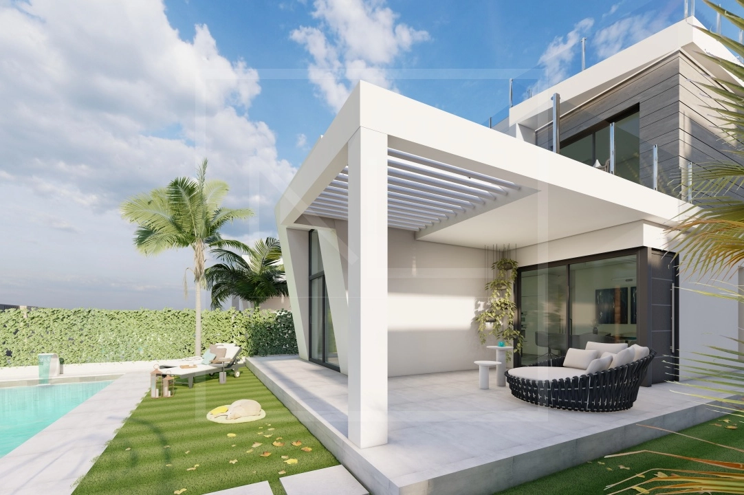 villa en Finestrat en vente, construit 163 m², ano de construccion 2024, + calefaccion central, aire acondicionado, terrain 393 m², 3 chambre, 3 salle de bains, piscina, ref.: NL-NLD1470-17