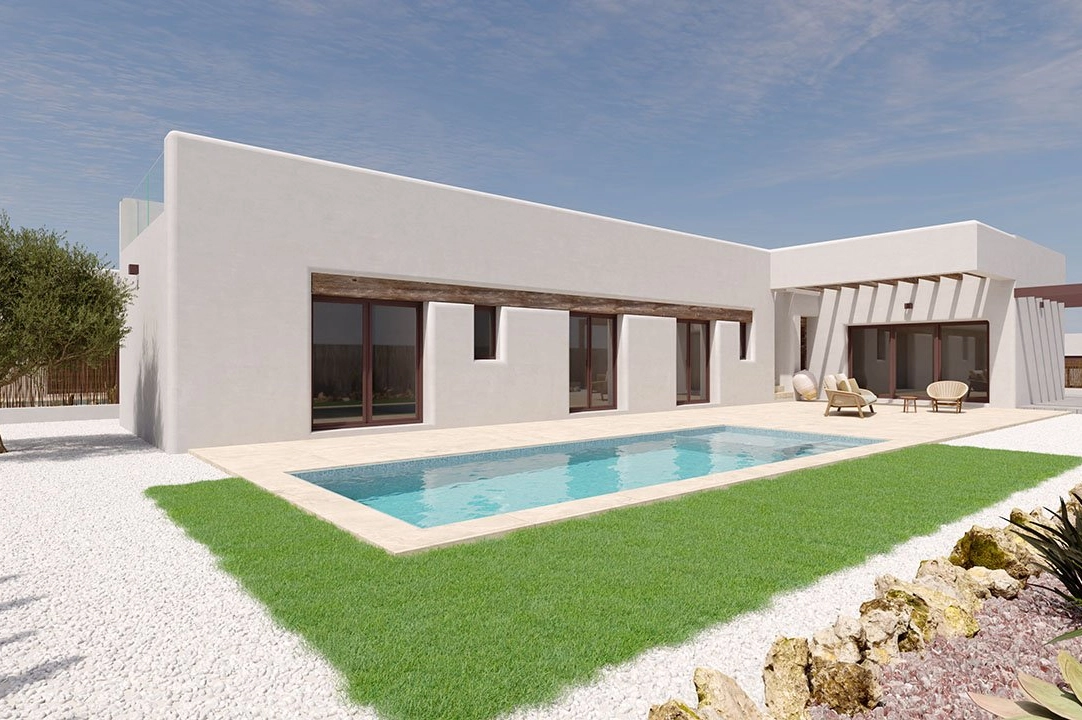 villa en Algorfa en vente, construit 283 m², estado nuevo, aire acondicionado, terrain 424 m², 3 chambre, 2 salle de bains, piscina, ref.: HA-ARN-108-E02-1