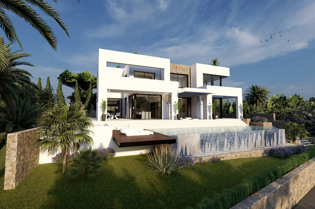 villa en Benissa(Benissa Costa) en vente, construit 574 m², aire acondicionado, terrain 1372 m², 4 chambre, 4 salle de bains, piscina, ref.: BP-7015BEN-45