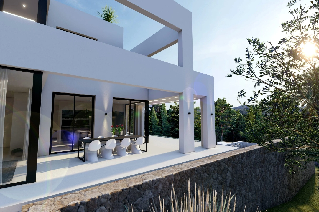 villa en Benissa(Benissa Costa) en vente, construit 574 m², aire acondicionado, terrain 1372 m², 4 chambre, 4 salle de bains, piscina, ref.: BP-7015BEN-46