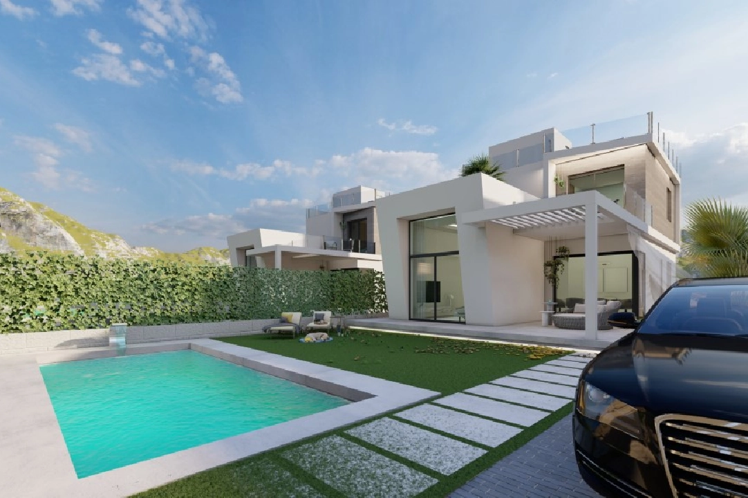 villa en Finestrat en vente, construit 163 m², ano de construccion 2023, aire acondicionado, terrain 346 m², 3 chambre, 3 salle de bains, piscina, ref.: BI-AL.H-030-12