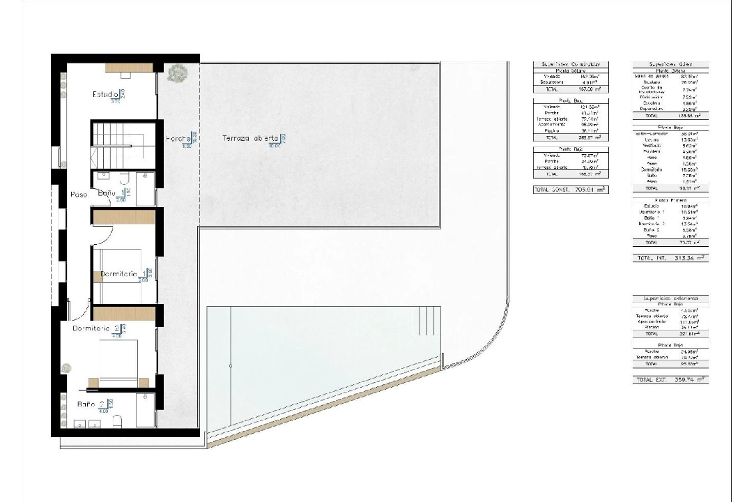 villa en Benissa(Fustera) en vente, construit 359 m², aire acondicionado, terrain 1040 m², 4 chambre, 3 salle de bains, piscina, ref.: AM-11858DA-3700-6