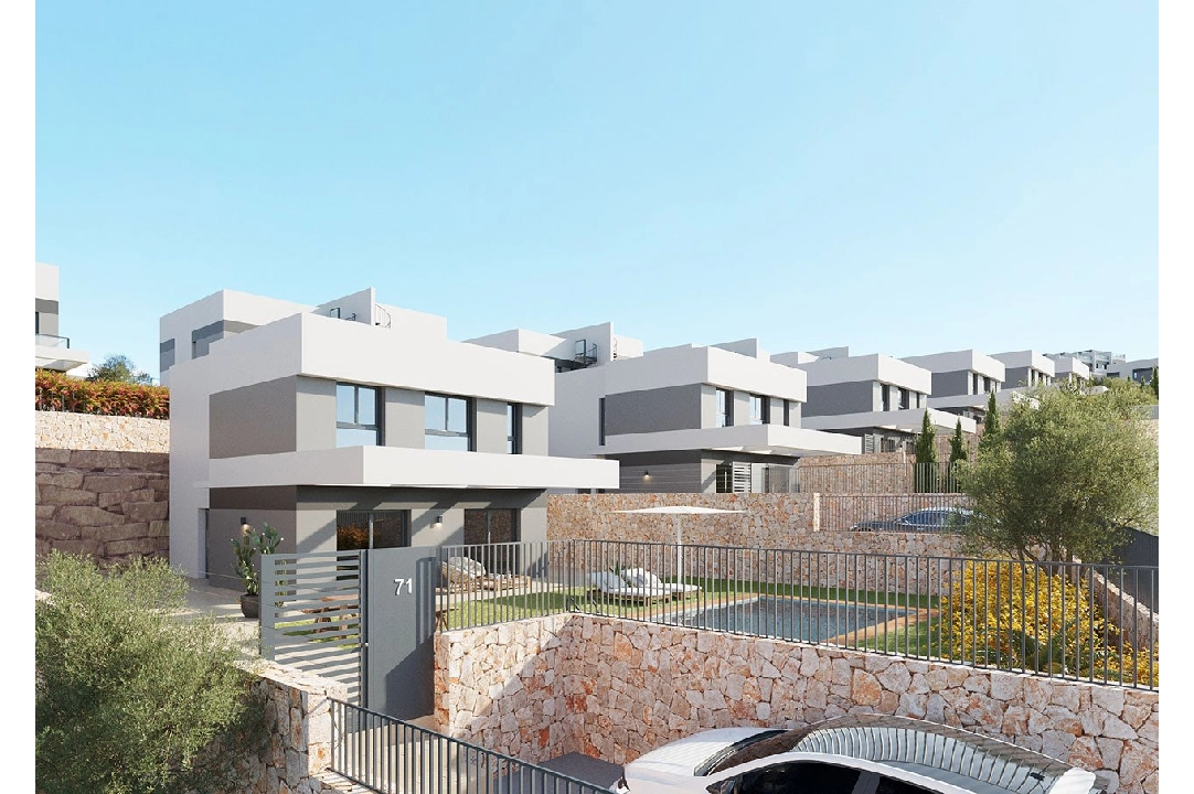 villa en Finestrat en vente, construit 183 m², estado nuevo, aire acondicionado, terrain 384 m², 4 chambre, 2 salle de bains, ref.: HA-FIN-380-E01-1