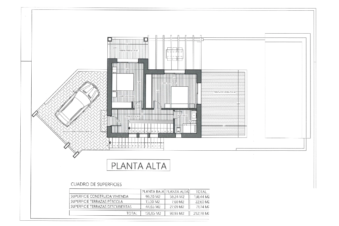 villa en Pedreguer(Monte Solana I) en vente, construit 252 m², ano de construccion 2025, aire acondicionado, terrain 608 m², 3 chambre, 2 salle de bains, piscina, ref.: UM-UV-SERPIS-16