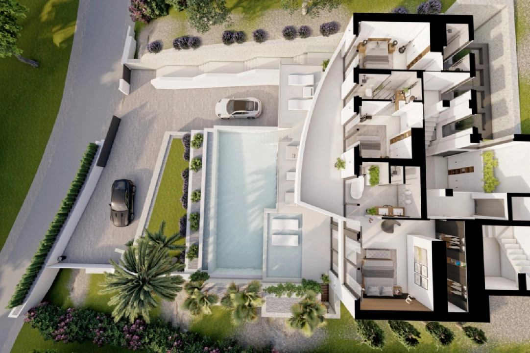 villa en Altea en vente, construit 540 m², ano de construccion 2024, aire acondicionado, terrain 1270 m², 4 chambre, 4 salle de bains, piscina, ref.: BI-AL.H-031-2