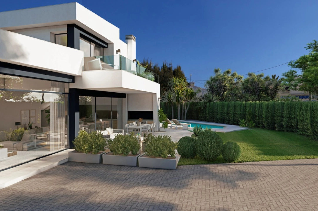 villa en Benissa(La Fustera) en vente, construit 284 m², aire acondicionado, terrain 725 m², 3 chambre, 3 salle de bains, piscina, ref.: BI-BE.H-903-4