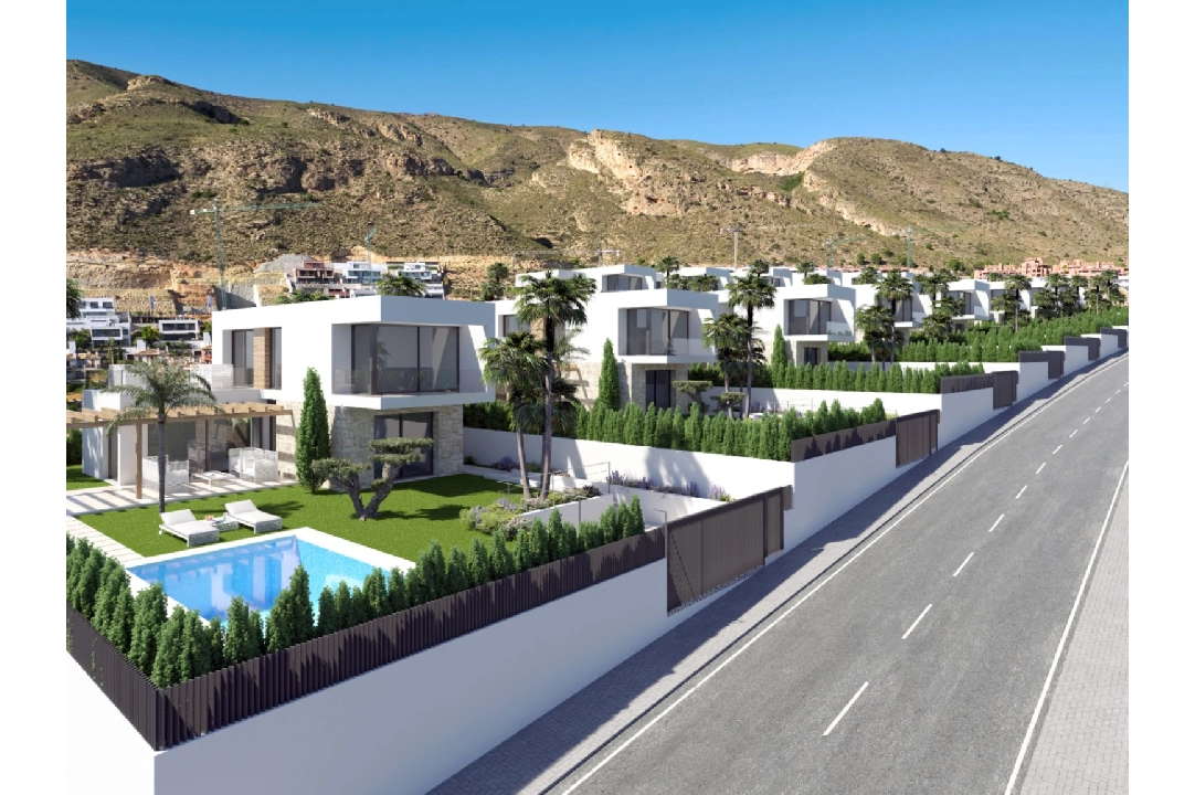 villa en Finestrat en vente, construit 282 m², ano de construccion 2023, + KLIMA, aire acondicionado, terrain 482 m², 3 chambre, 3 salle de bains, piscina, ref.: BI-AL.H-032-2