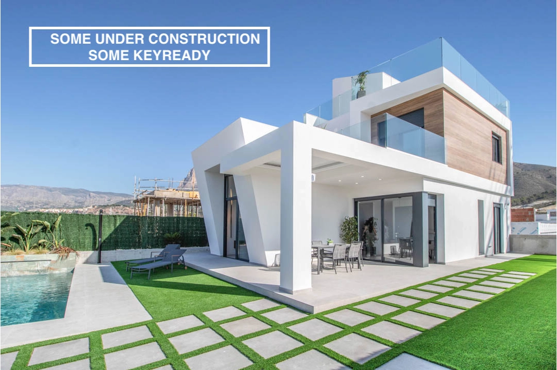 villa en Finestrat(Puigcampana Golf) en vente, construit 164 m², aire acondicionado, terrain 354 m², 3 chambre, 2 salle de bains, ref.: BP-7057FIN-1