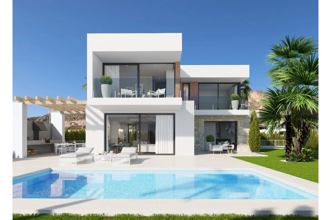 villa en Finestrat en vente, construit 423 m², ano de construccion 2024, + KLIMA, aire acondicionado, terrain 578 m², 4 chambre, 3 salle de bains, piscina, ref.: BI-AL.H-033-1