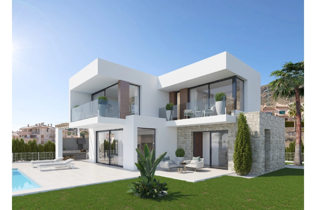 villa en Finestrat en vente, construit 423 m², ano de construccion 2024, + KLIMA, aire acondicionado, terrain 578 m², 4 chambre, 3 salle de bains, piscina, ref.: BI-AL.H-033-13