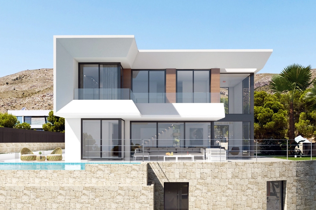 villa en Finestrat en vente, construit 526 m², ano de construccion 2024, aire acondicionado, terrain 598 m², 5 chambre, 5 salle de bains, piscina, ref.: BI-AL.H-035-1