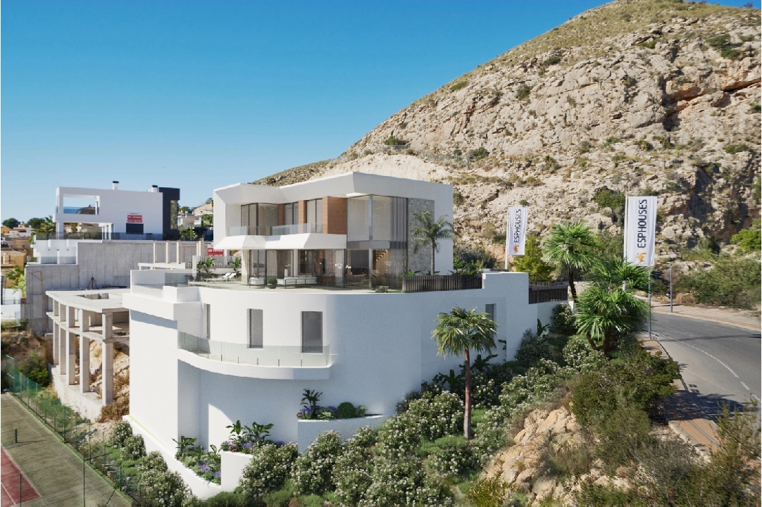 villa en Finestrat en vente, construit 526 m², ano de construccion 2024, aire acondicionado, terrain 598 m², 5 chambre, 5 salle de bains, piscina, ref.: BI-AL.H-035-14