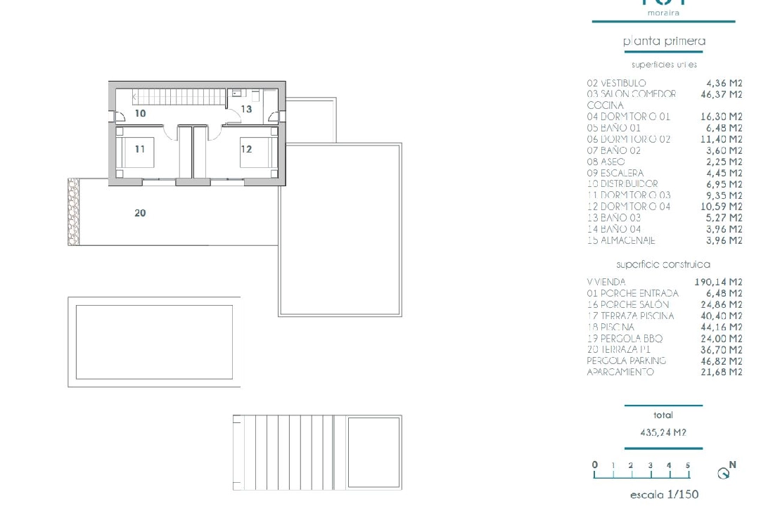 villa en Moraira en vente, construit 190 m², aire acondicionado, terrain 800 m², 4 chambre, 4 salle de bains, piscina, ref.: BI-MT.H-792-10