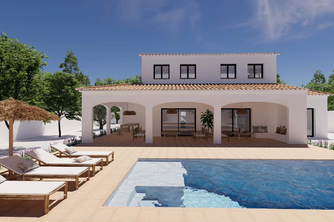 villa en Moraira en vente, construit 248 m², aire acondicionado, terrain 800 m², 4 chambre, 5 salle de bains, piscina, ref.: BI-MT.H-795-1