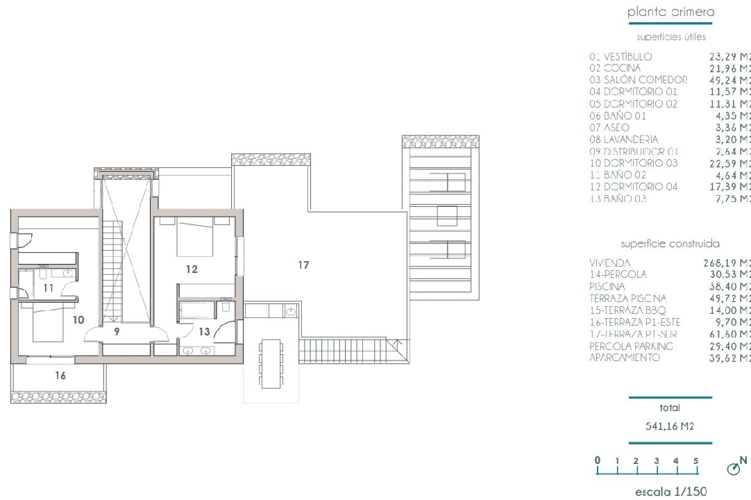 villa en Moraira en vente, construit 268 m², aire acondicionado, terrain 800 m², 4 chambre, 3 salle de bains, piscina, ref.: BI-MT.H-793-13