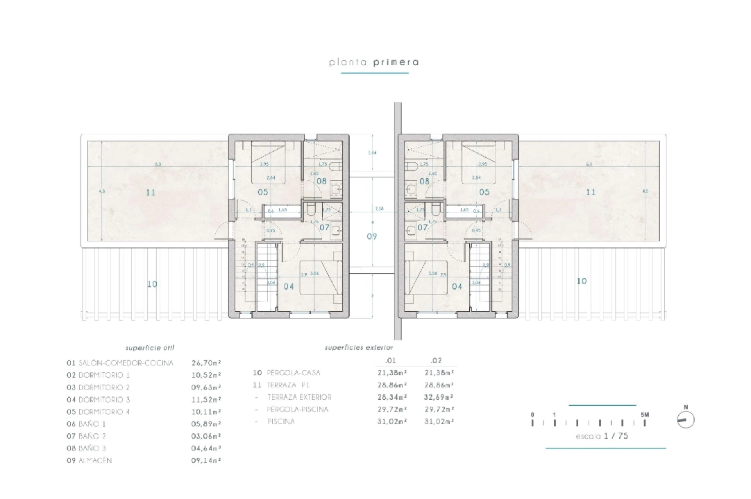 villa en Benissa en vente, construit 265 m², + KLIMA, aire acondicionado, terrain 519 m², 4 chambre, 3 salle de bains, piscina, ref.: BI-MT.H-794-16