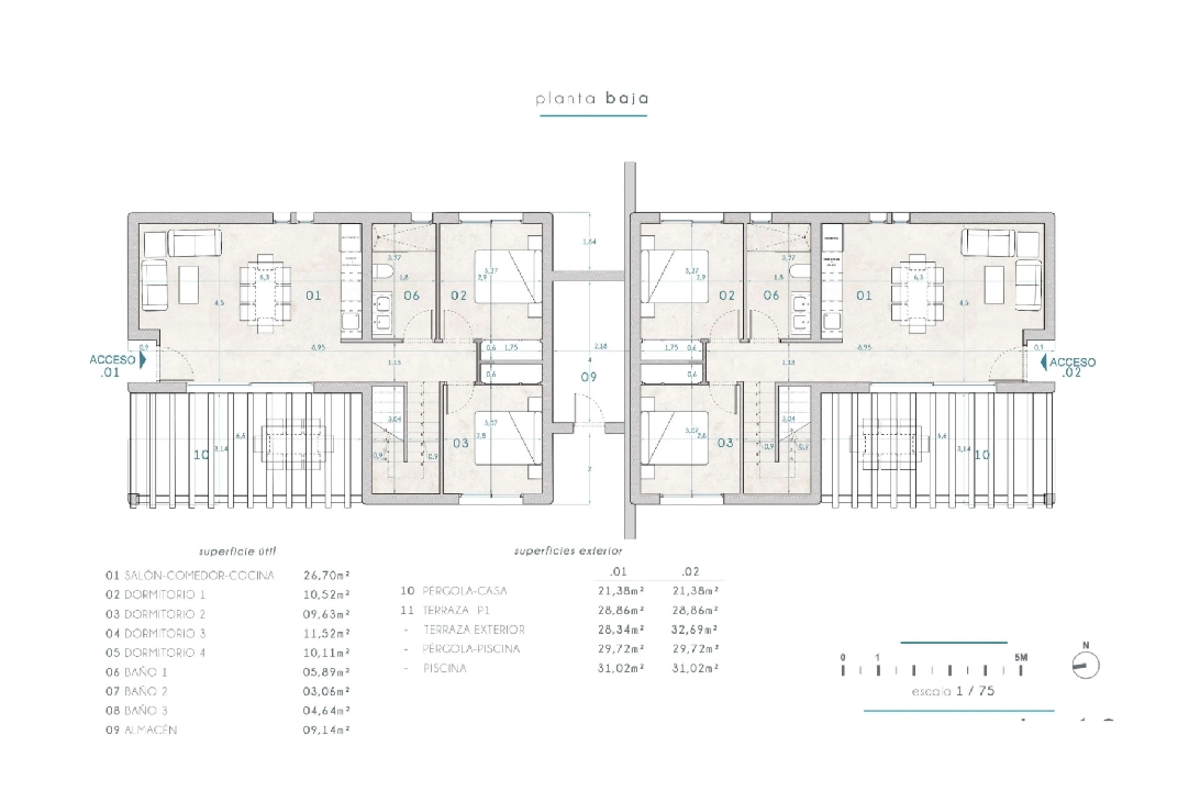 villa en Benissa en vente, construit 265 m², + KLIMA, aire acondicionado, terrain 519 m², 4 chambre, 3 salle de bains, piscina, ref.: BI-MT.H-794-17