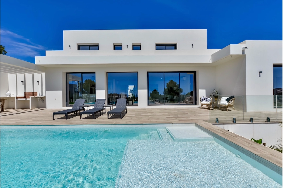 villa en Moraira(La Sabatera) en vente, construit 259 m², aire acondicionado, terrain 811 m², 4 chambre, 3 salle de bains, piscina, ref.: CA-H-1766-AMBI-42