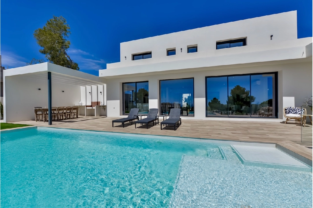 villa en Moraira(La Sabatera) en vente, construit 259 m², aire acondicionado, terrain 811 m², 4 chambre, 3 salle de bains, piscina, ref.: CA-H-1766-AMBI-43