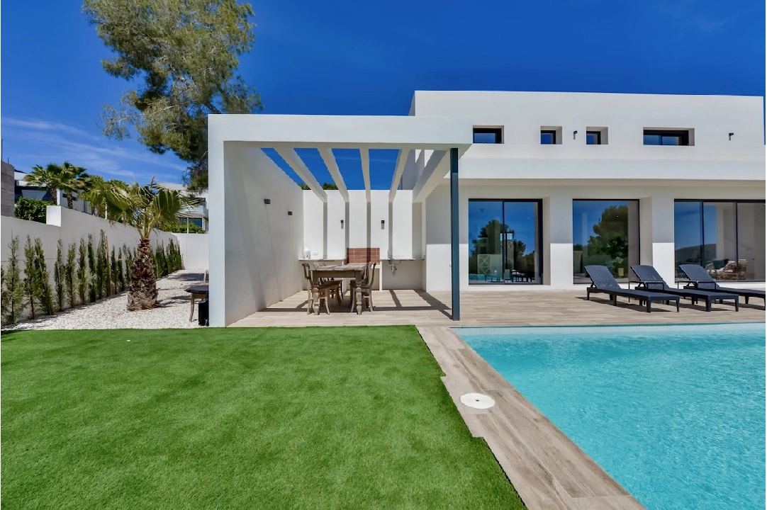 villa en Moraira(La Sabatera) en vente, construit 259 m², aire acondicionado, terrain 811 m², 4 chambre, 3 salle de bains, piscina, ref.: CA-H-1766-AMBI-44