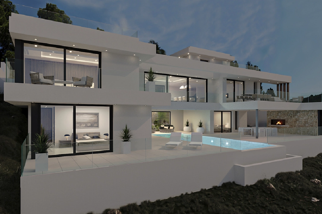 villa en Calpe(Partida Empedrola) en vente, construit 453 m², aire acondicionado, terrain 1013 m², 4 chambre, 5 salle de bains, ref.: BP-4308CAL-3