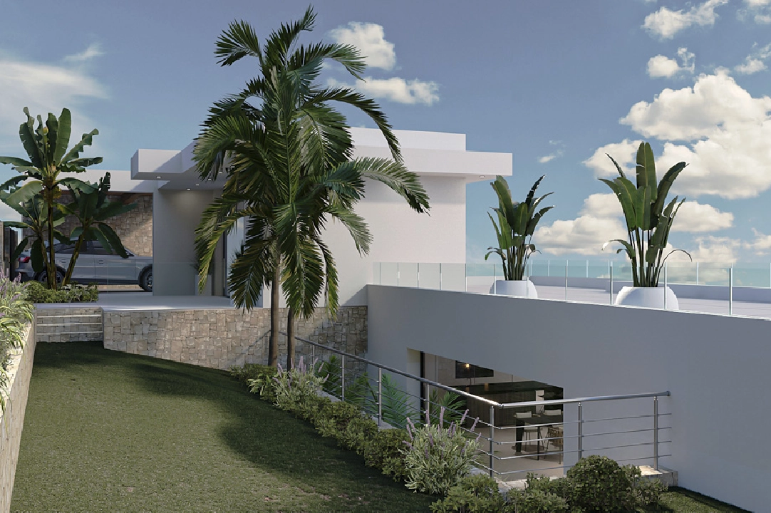 villa en Calpe(Partida Empedrola) en vente, construit 453 m², aire acondicionado, terrain 1013 m², 4 chambre, 5 salle de bains, ref.: BP-4308CAL-4