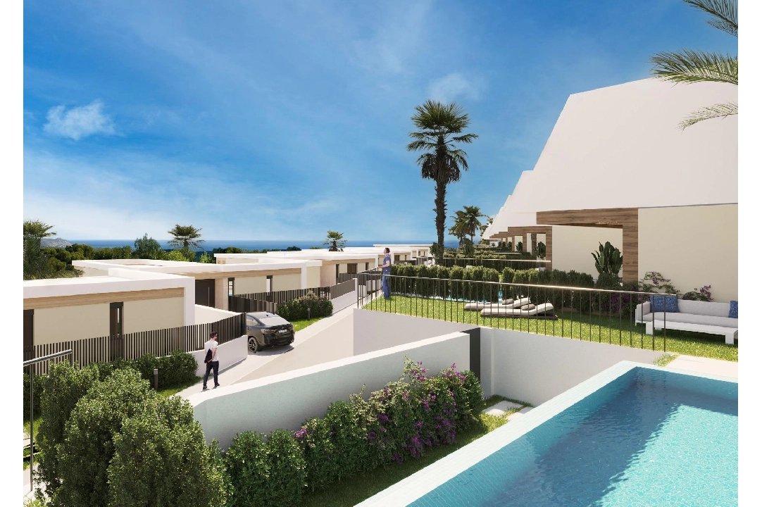 villa en Polop(Urbanizaciones) en vente, construit 118 m², aire acondicionado, terrain 309 m², 2 chambre, 2 salle de bains, piscina, ref.: AM-1239DA-3700-8