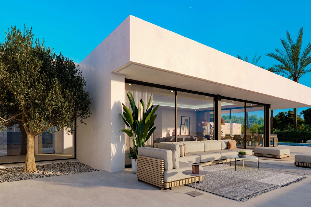 villa en Denia(San Juan) en vente, construit 322 m², ano de construccion 2026, + calefaccion central, aire acondicionado, terrain 1600 m², 4 chambre, 4 salle de bains, piscina, ref.: AS-0524-13