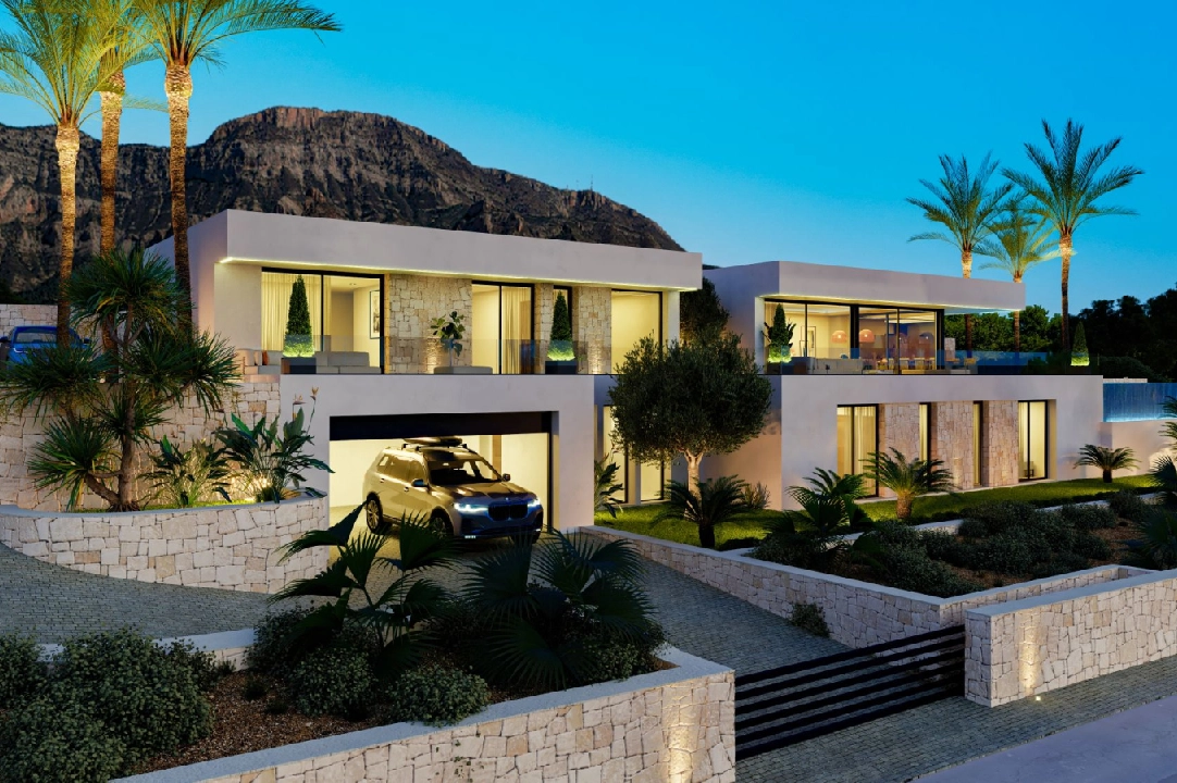 villa en Denia(San Juan) en vente, construit 322 m², ano de construccion 2026, + calefaccion central, aire acondicionado, terrain 1600 m², 4 chambre, 4 salle de bains, piscina, ref.: AS-0524-15