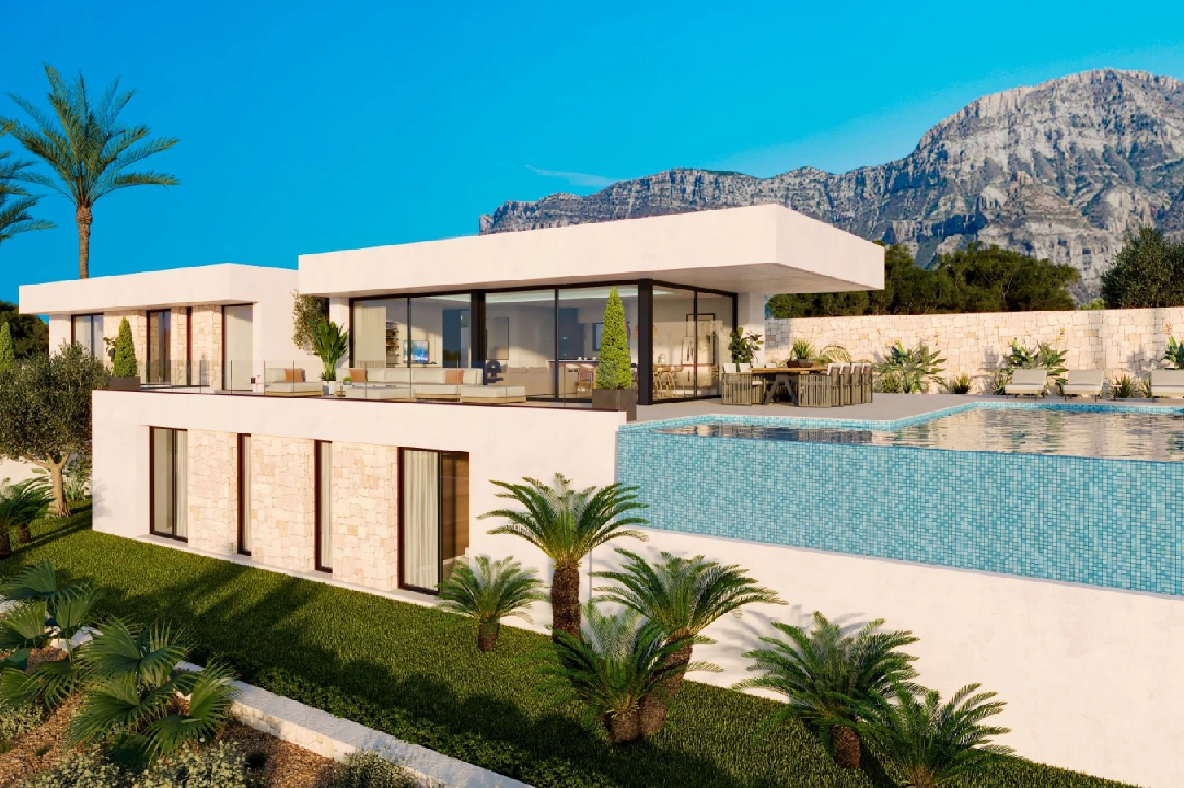 villa en Denia(San Juan) en vente, construit 322 m², ano de construccion 2026, + calefaccion central, aire acondicionado, terrain 1600 m², 4 chambre, 4 salle de bains, piscina, ref.: AS-0524-3