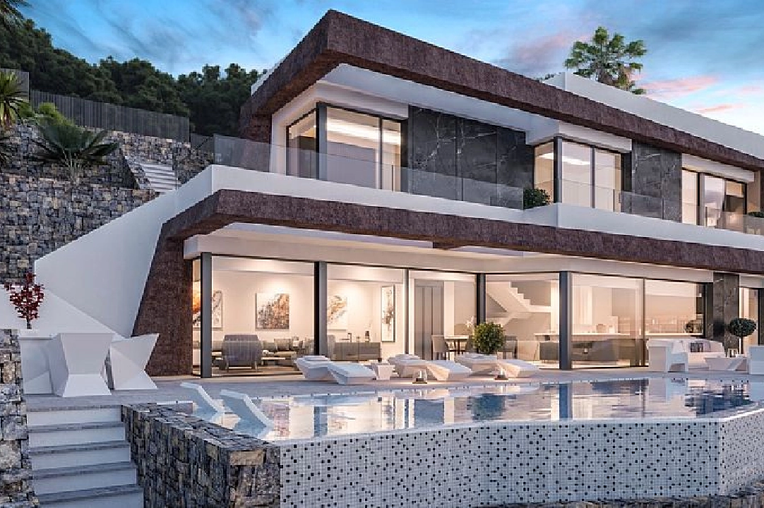 villa en Calpe(Maryvilla) en vente, construit 349 m², aire acondicionado, terrain 630 m², 4 chambre, 5 salle de bains, piscina, ref.: CA-H-1777-AMB-10