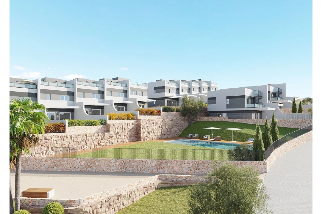 adosado en Finestrat en vente, construit 249 m², estado nuevo, aire acondicionado, 3 chambre, 2 salle de bains, piscina, ref.: HA-FIN-380-R02-1